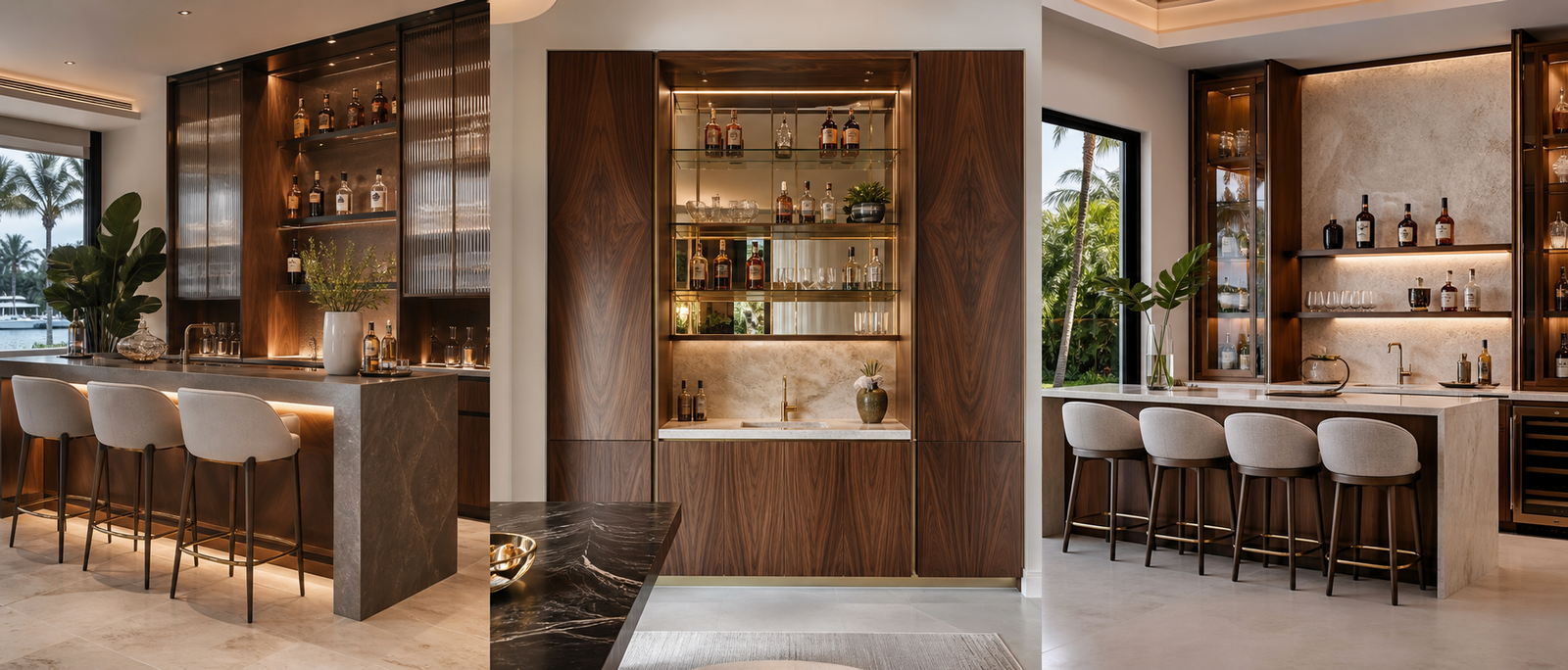 Walnut bar inspiration rendering