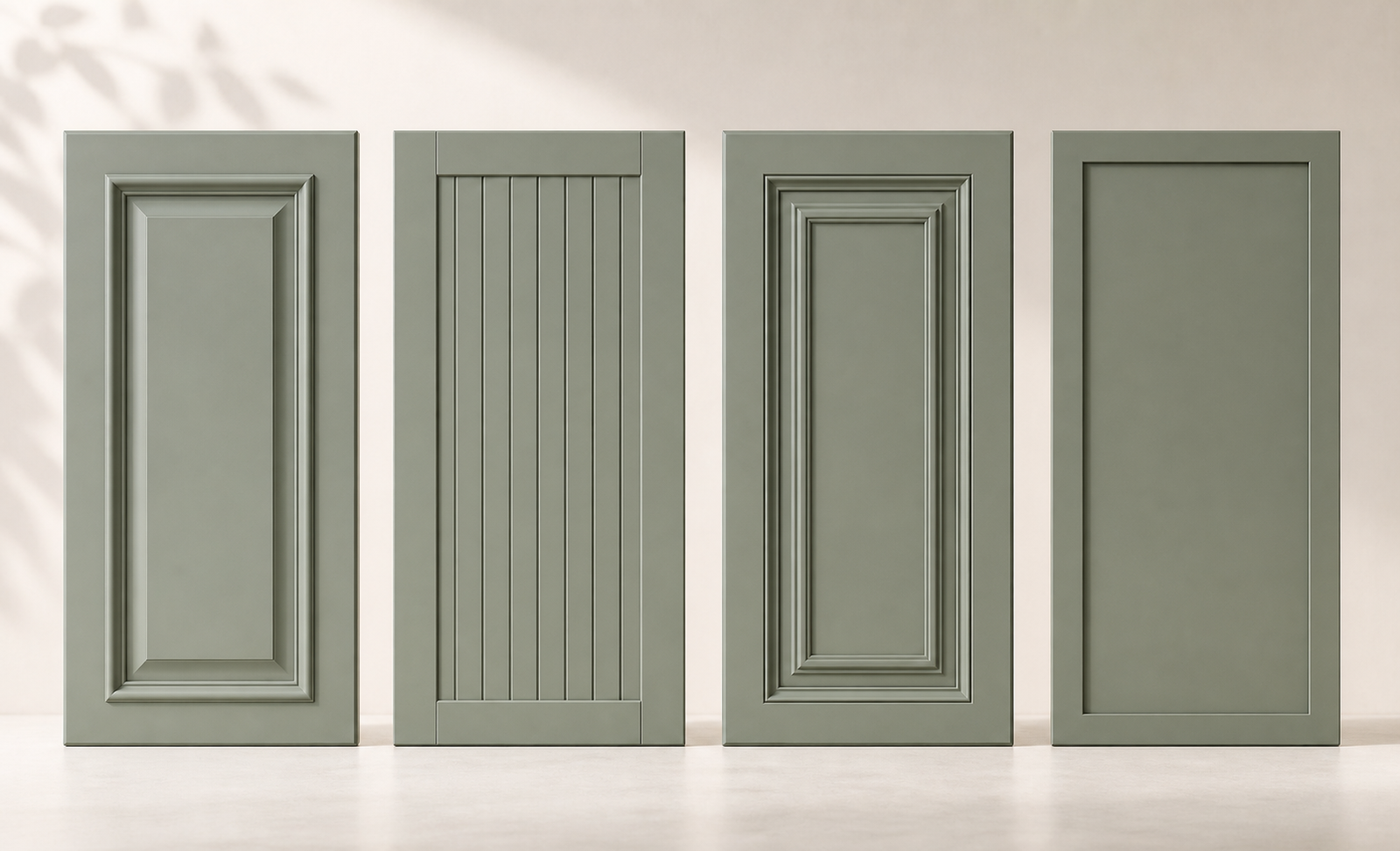 Raised panel, beadboard, traditional and modern door inspiration renderings