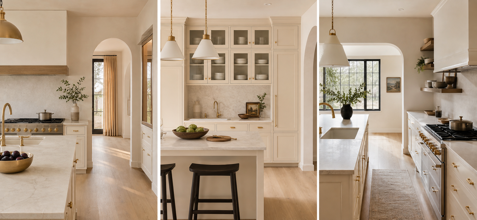 Off-White Shaker kitchen inspiration rendering