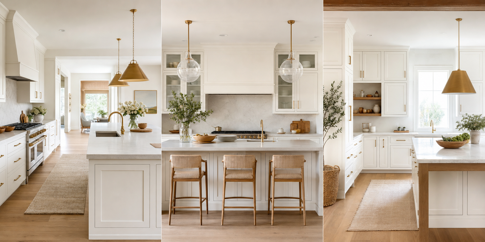 White Shaker kitchen inspiration rendering