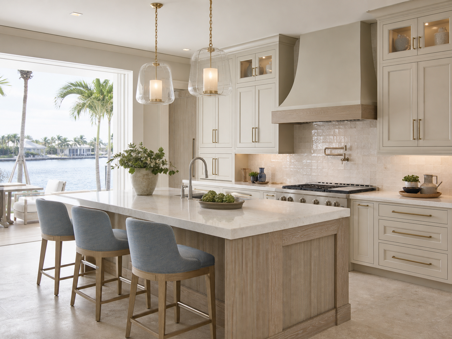 Luxury Coastal Florida Kitchen custom kitchen by Papa's Creations